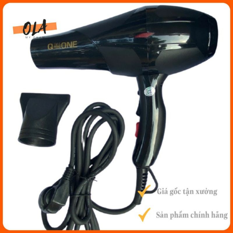 Máy Sấy Tóc Chuẩn Salon Bảo Hành 12 Tháng Q One 005 Công Xuất 2000w Công Nghệ Mới Không Gây Khô Tóc