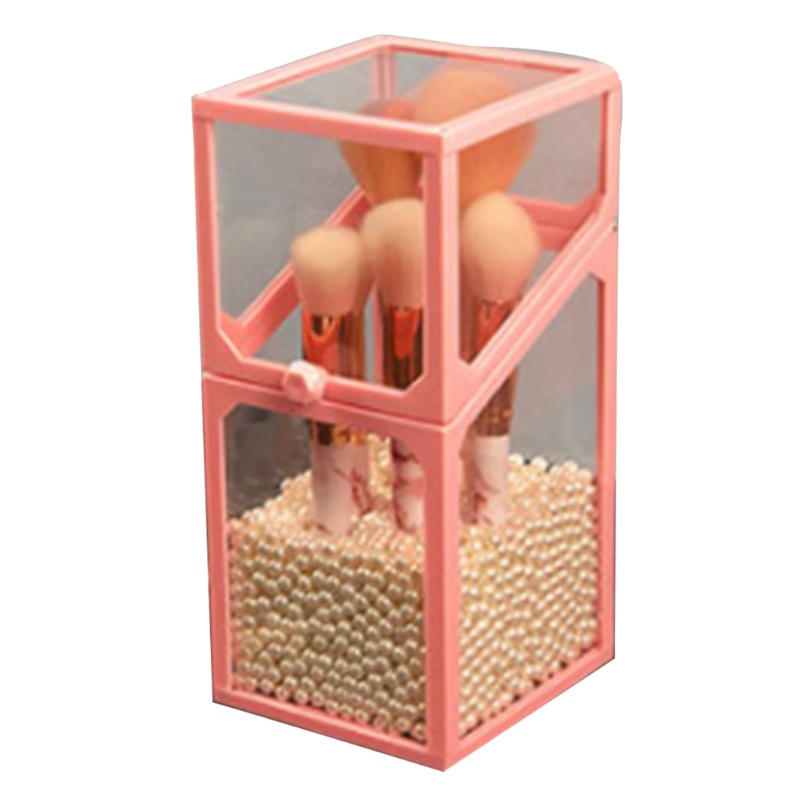 Hộp Đựng Cọ Trang Điểm Trong Suốt Chống Bụi Đa Năng Tiện Dụng