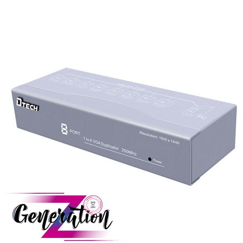 Bộ chia VGA 1 ra 8 DTECH 250MHz DT-7258