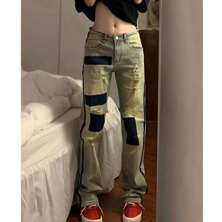 Quần jean rách JSC dáng suông phong cách cổ điển thời trang cho nữ