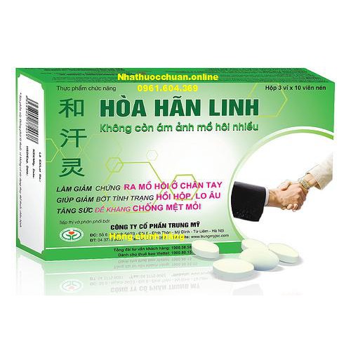 Hòa Hãn Linh - Giảm mồ hôi chân tay, nách, lưng, ngực ( Hàng chính hãng - Hộp 30 viên)