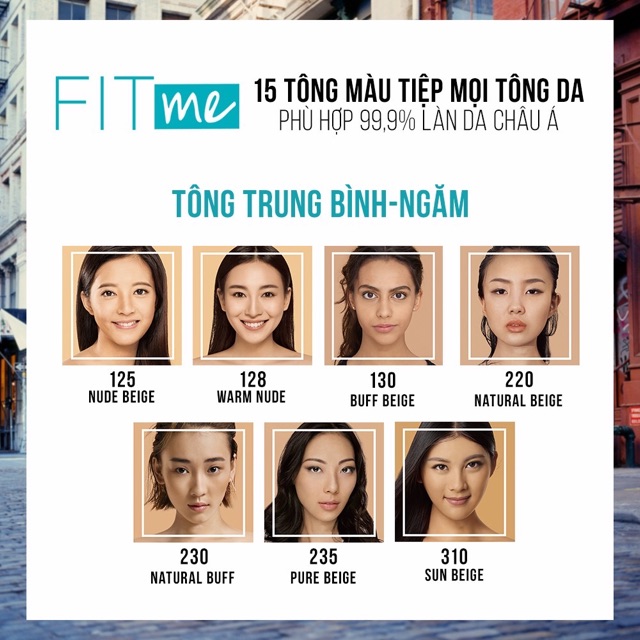 Kem Nền Mịn Nhẹ Kiềm Dầu Fit Me Maybelline New York Matte Poreless Foundation 30ml