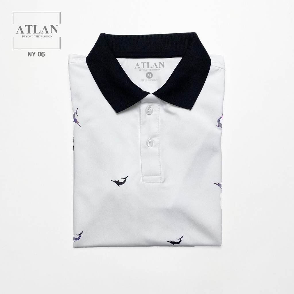 Áo Thun Nam 💖 𝘍𝘳𝘦𝘦𝘴𝘩𝘪𝘱 💖 Polo Nam In Hình Cá Heo Phối Bo Đen - NY06 | BigBuy360 - bigbuy360.vn