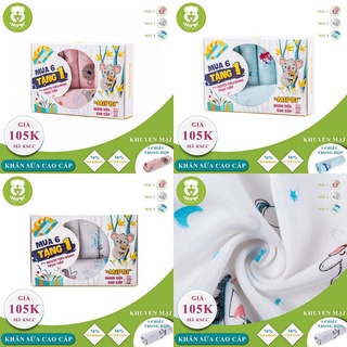 Mipbi hộp khăn sữa cao cấp 70% sợi tre bamboo - 30 % cotton