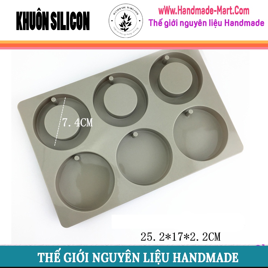 Khuôn silicon hình chữ nhật, hình elip, hình thoi làm nến handmade chuẩn DIY - HM051