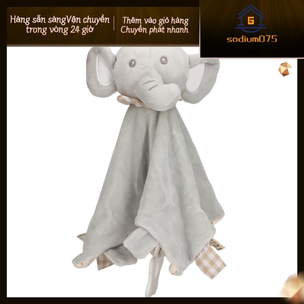 Sodium075 Voi con đang mọc răng Búp bê Chăn mềm an ninh cho trẻ sơ sinh