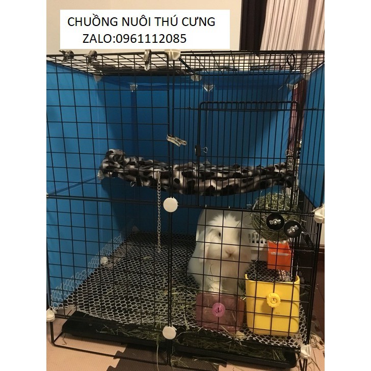 CHUỒNG NUÔI THÚ CƯNG LẮP GHÉP KÈM 2 Ô CÓ THỂ ĐỰNG THỨC ĂN, QUẦN ÁO,ĐỒ CHƠI...CỦA CÁC PETS