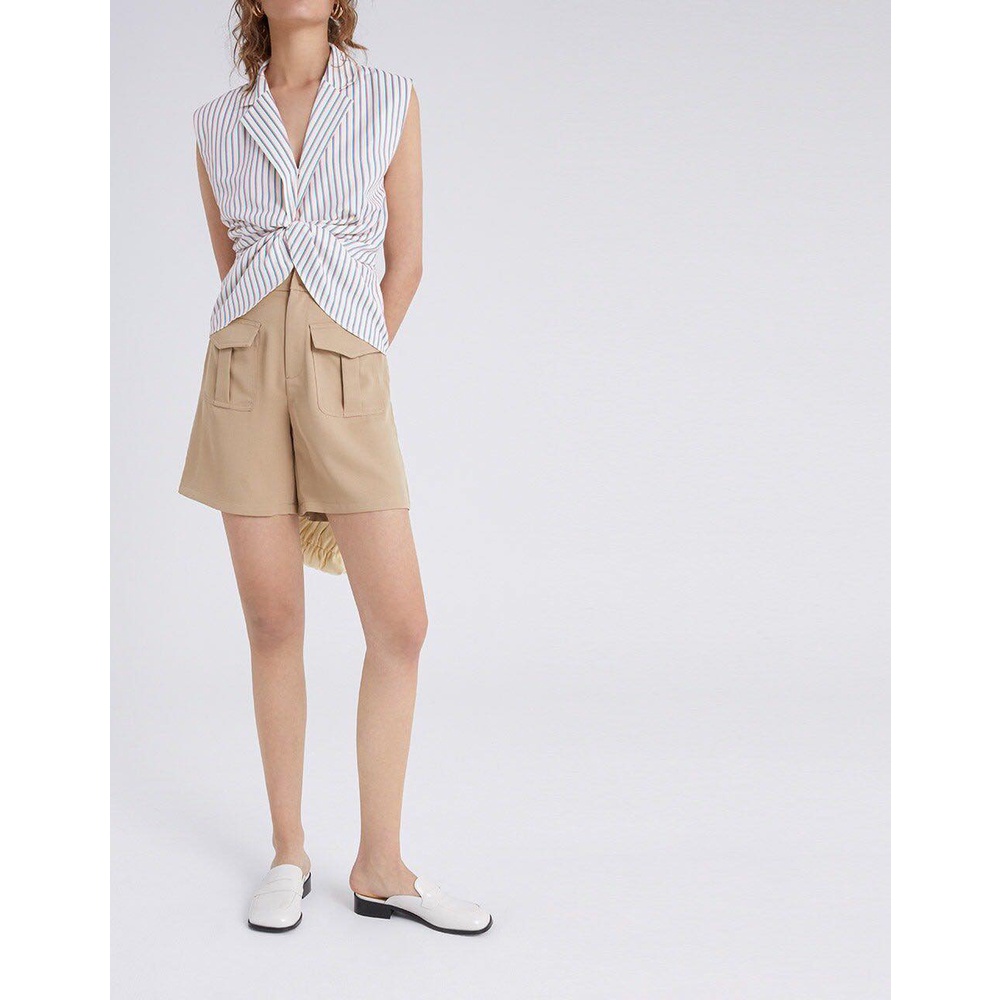 Quần short vải tây nữ