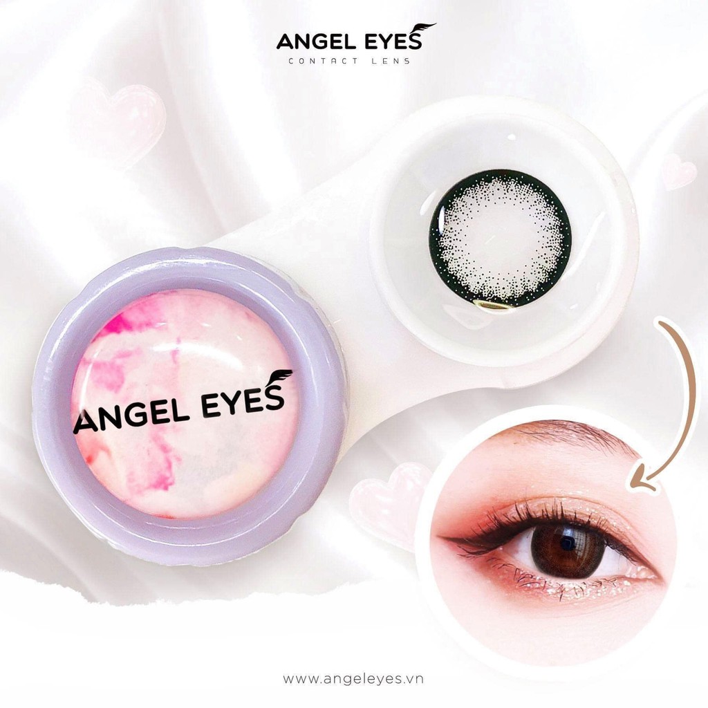 [GIÁ TỐT] Lens đen tự nhiên MAGIC BLACK - Lens mắt đen Angel Eyes đường kính 14.0 áp tròng - Độ cận 0-6 | Lens màu đen