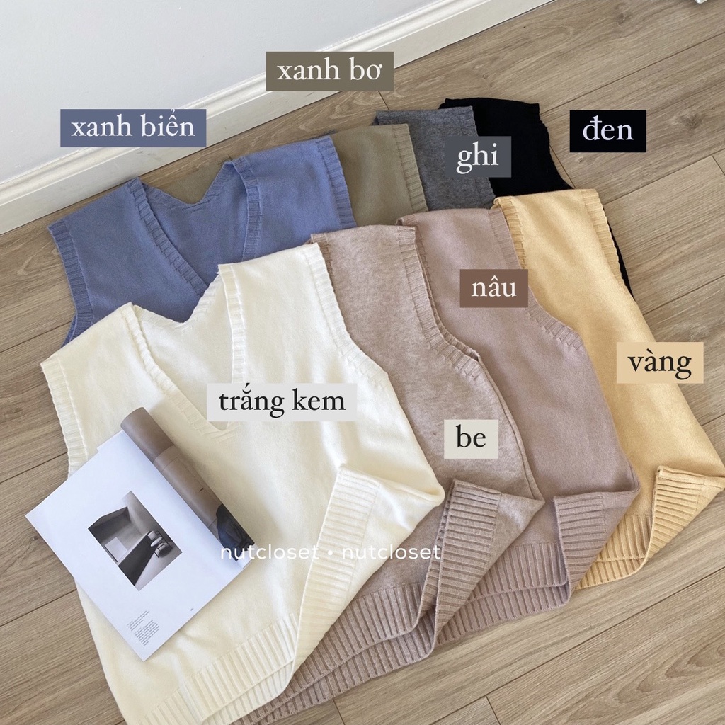 Áo gile len cổ V viền cổ _ A0275 | BigBuy360 - bigbuy360.vn