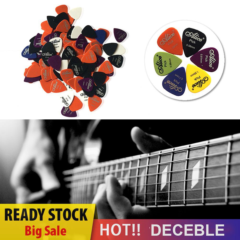 Deceble 40pcs ABS Folk Acoustic Guitar Pick Electric Guitar Bass Plectrum Random