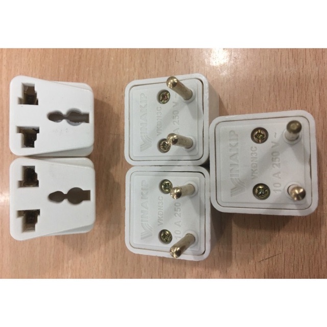 Combo 50 Rắc chuyển đổi 3 chấu sang 2 Phích cắm điện đa năng chuyển đổi 3 chân thành 2 chân