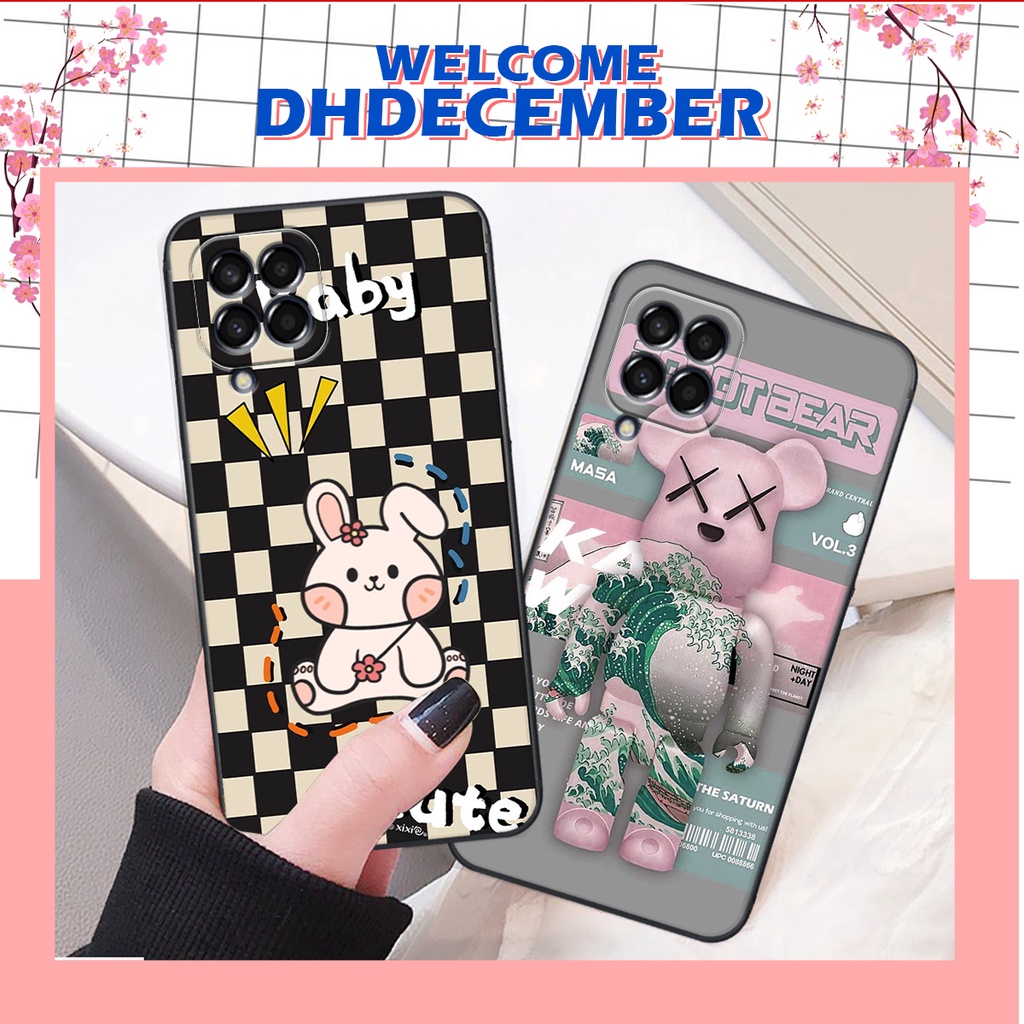Ốp lưng Samsung Galaxy M33 5G / M53 / M62/ M63 in hình 3D GẤU HỒNG-GẤU BE3R -XINH XẺO CỰC ĐẸP