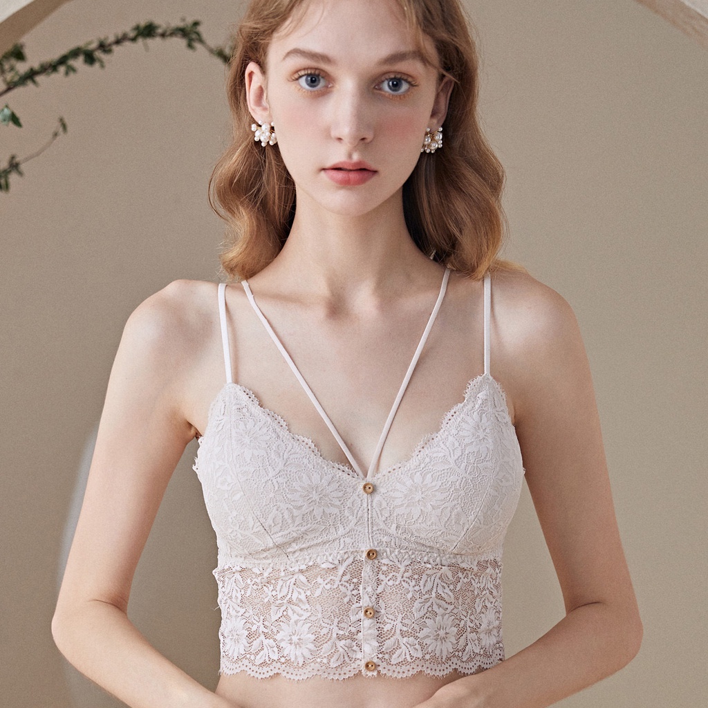 Áo lót ren Just Bra mềm mại, dây mảnh cách điệu, nữ tính AB270 | BigBuy360 - bigbuy360.vn