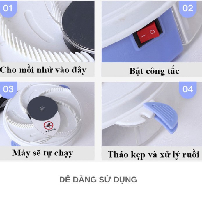 Máy Bắt Ruồi Tự Động  𝑪𝑨𝑶 𝑪𝑨̂𝑷 Bẫy Ruồi Thông Minh - BH 1 Tháng 1 đổi 1. Phiên bản 2022