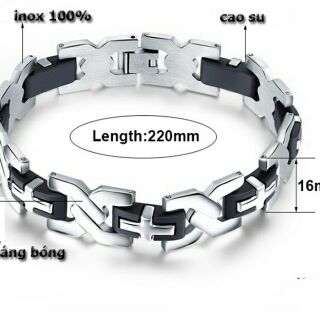 Lắc tay inox nam phong cách hàn quốc
