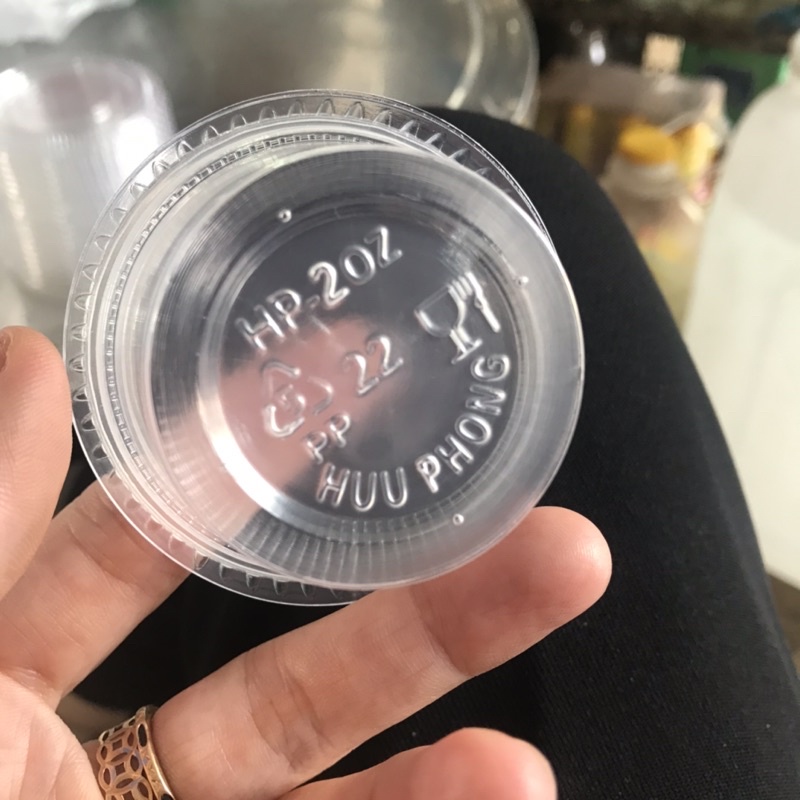 Combo 100chén nước chấm 60ml có kèm nắp dùng 1 lần