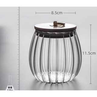 Hũ thủy tinh đựng trà nắp gỗ