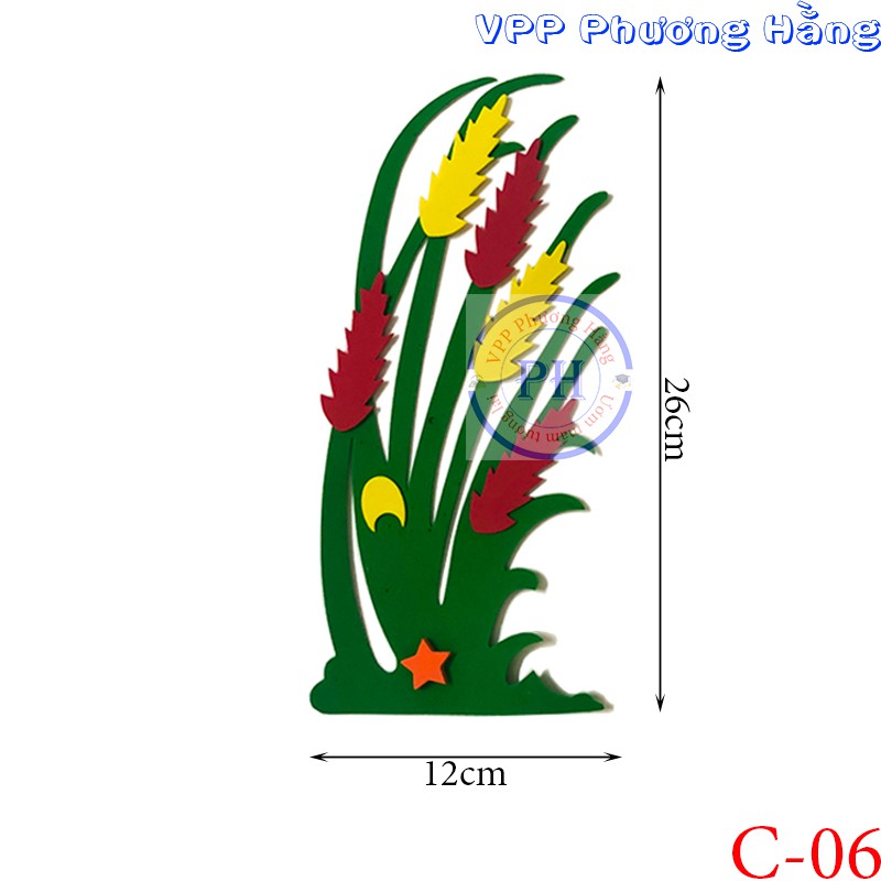 Cây lúa xốp trang trí mầm non và phòng cho bé