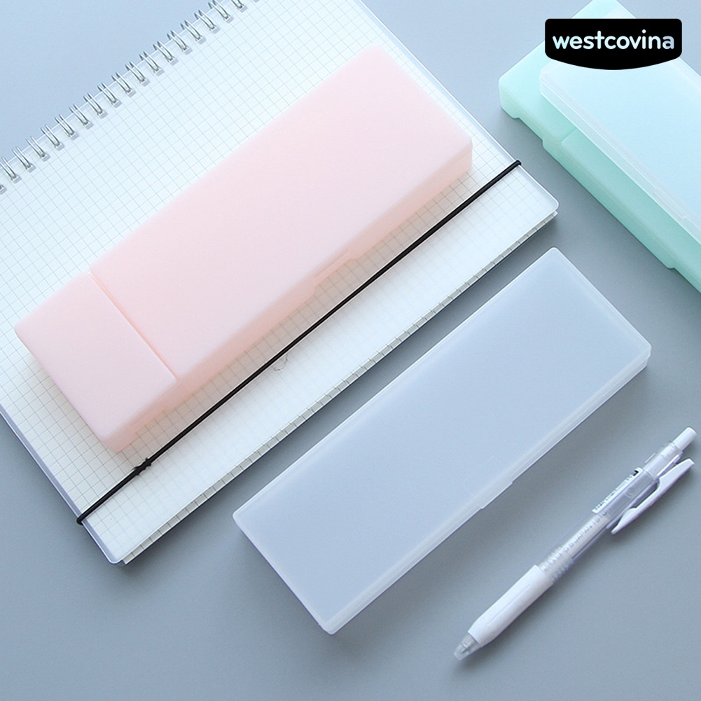 [Hot]✍Hộp Đựng Bút Bán Trong Suốt Bằng Nhựa Giá Đỡ