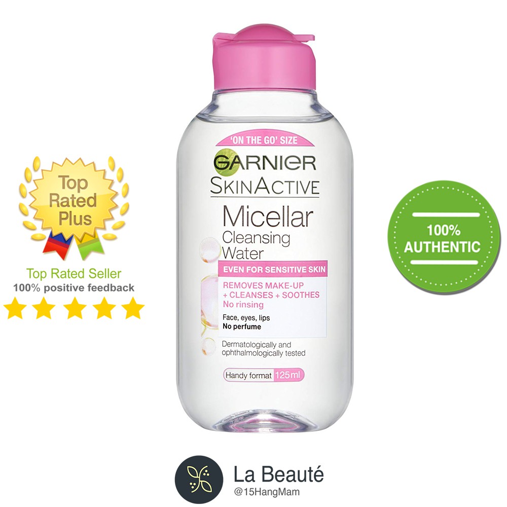Garnier Micellar Cleasing water Sensitive Skin - Nước Tẩy Trang Dành Cho Da Thường 125ml (Bill UK)
