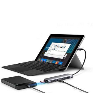 Hub USB-C 6 in 1 Ugreen 70411 (USB-C ra HDMI HDMI + 2 USB 3.0 + SD/TF +Sạc ngược USB-C )