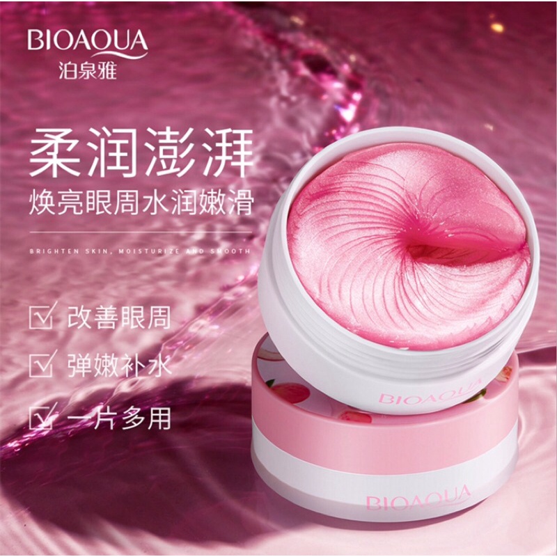 Sét 60 miếng mặt nạ mắt Bioaqua đào dưỡng ẩm | BigBuy360 - bigbuy360.vn