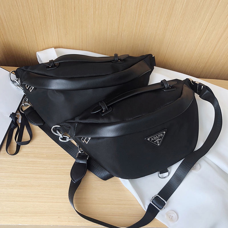 Túi Thắt Lưng Prada Người Phụ Nữ Thời Trang Túi đeo Ngực Không Thấm Nước Chuỗi Nylon Túi đeo Vai Sinh Viên Túi đeo Chéo