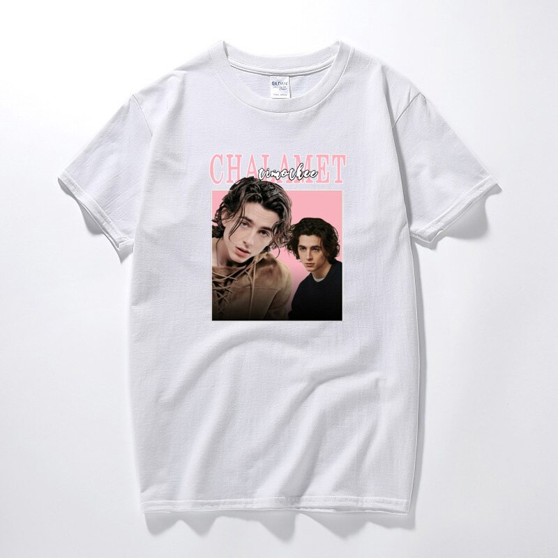 Timothee Chalamet Vintage Graphic T shirts Men New Arrival 2021 Harajuku Streetwear Hip Hop Tshirts 100% Cotton T-shirt EU Size