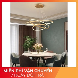 Đèn thả trần - đèn thả trần không gian led hình tròn 3 vòng cao cấp