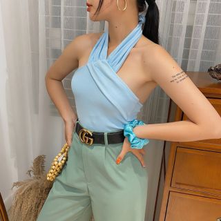 ÁO YẾM THUN CỘT NƠ SAU