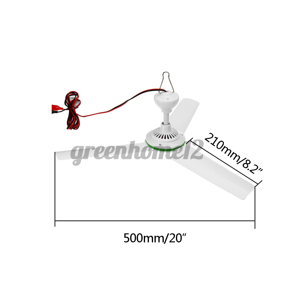 Quạt Trần Năng Lượng Mặt Trời 12v 3 Lưỡi Kèm Công Tắc