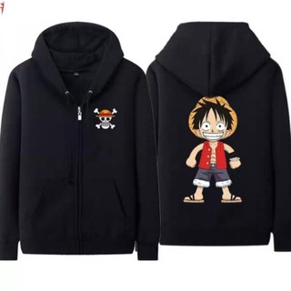 Sale- áo khoác nỉ ấm one piece mũ rơm - áo hot