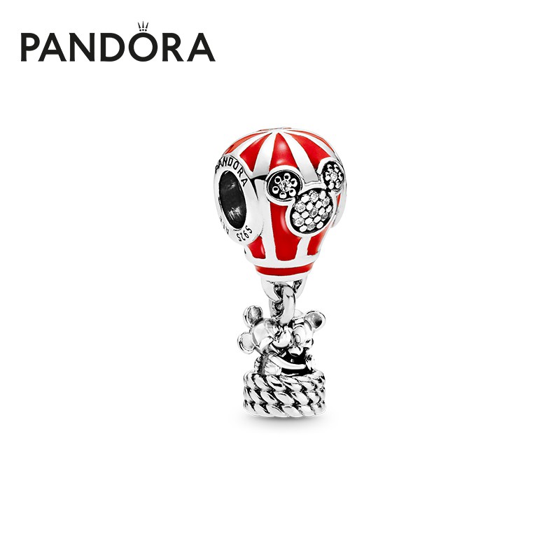 DISNEY Pandora Mặt Dây Chuyền Mạ Bạc 925 Hình Chuột Mickey / Minnie / Khinh Khí Cầu Dễ Thương