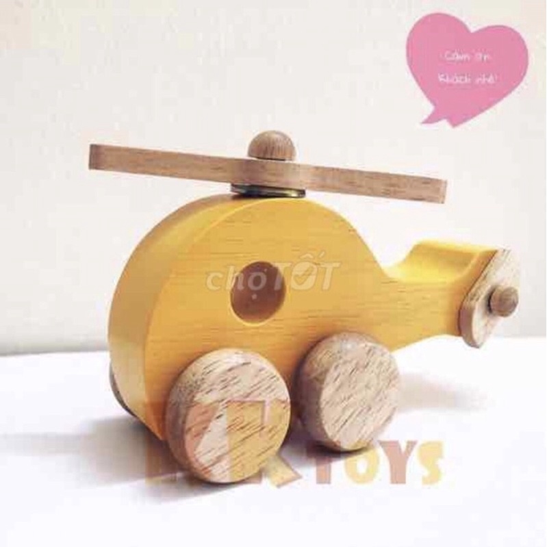 Đồ chơi trẻ em,đồ chơi gỗ, Xe Cứu Hoả-Máy Bay Trực Thăng đáng yêu cho bé