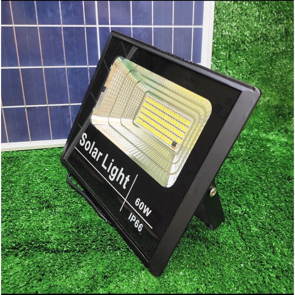 Đèn Led Pha Năng Lượng Mặt Trời 60W Vỏ Nhôm Chống Nước