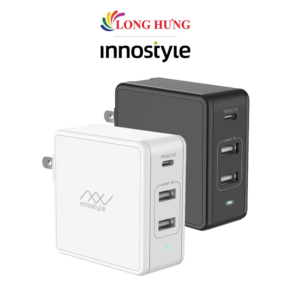 Sạc đa cổng Innostyle Gomax Plus 2USB 1Type-C PD73W IC73-3PD - Hàng chính hãng