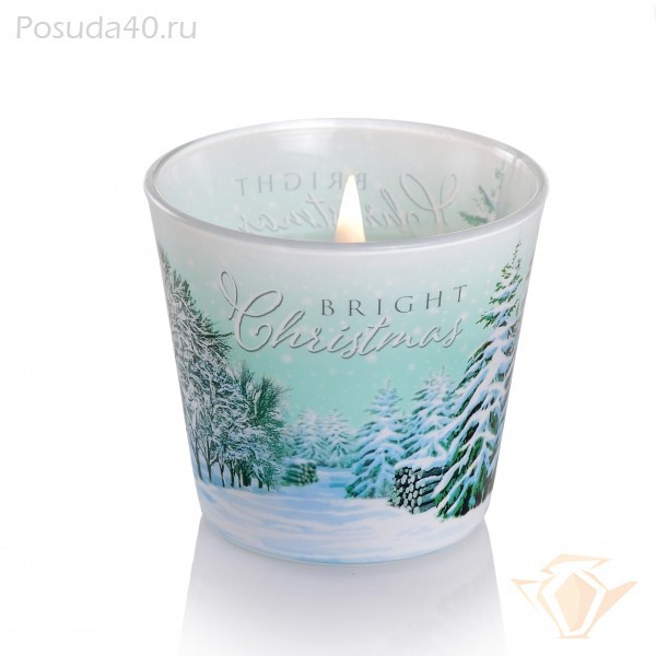 Ly nến thơm Bartek Candles BAT6375 Christmas Bright 115g (Hương tuyết, gỗ thông)