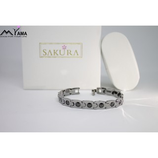 Vòng điều hoà huyết áp SAKURA đeo tay Nữ (màu bạc)