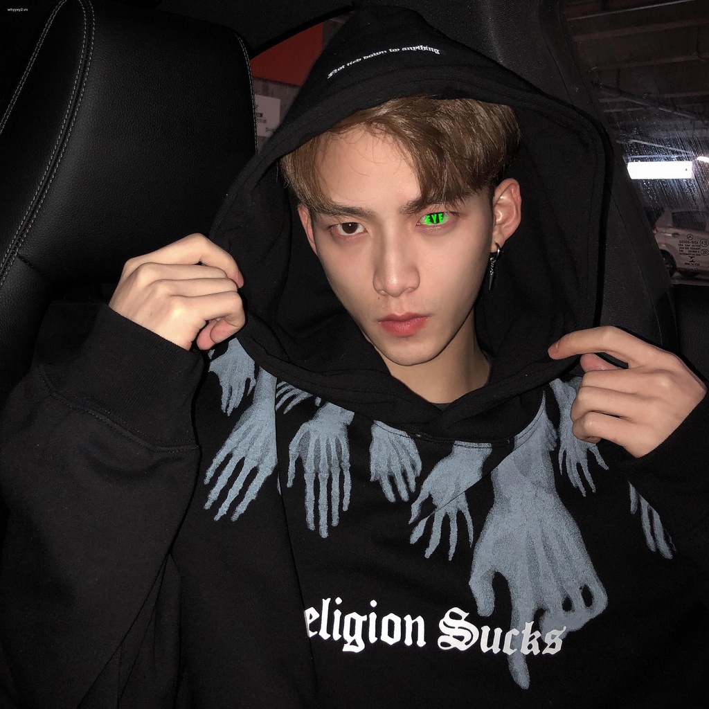 Áo hoodie dáng rộng in hình bàn tay phong cách đường phố thời trang xuân thu độc đáo cho nam và nữ | BigBuy360 - bigbuy360.vn