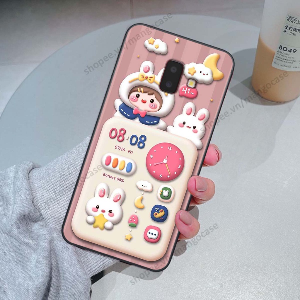 Ốp lưng Samsung J6 2018 / J6 Plus / J6+ hình gấu, thỏ, đồng hồ cute dễ thương