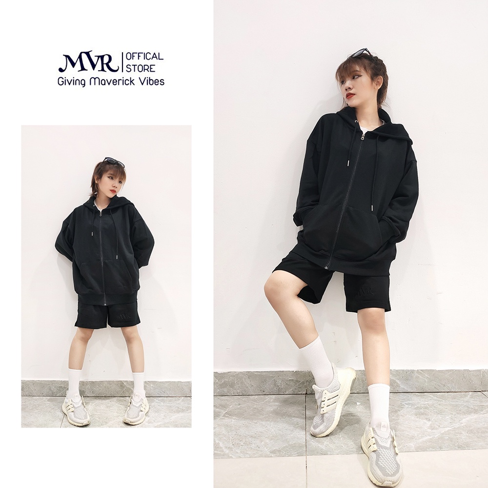 ÁO KHOÁC TRƠN HOODIE DÂY KÉO ZIP CHỐNG NẮNG Nhiều Màu Form Unisex Hồng Trắng Kem Đen Nam Nữ Vải Da Cá Cao Cấp MVR