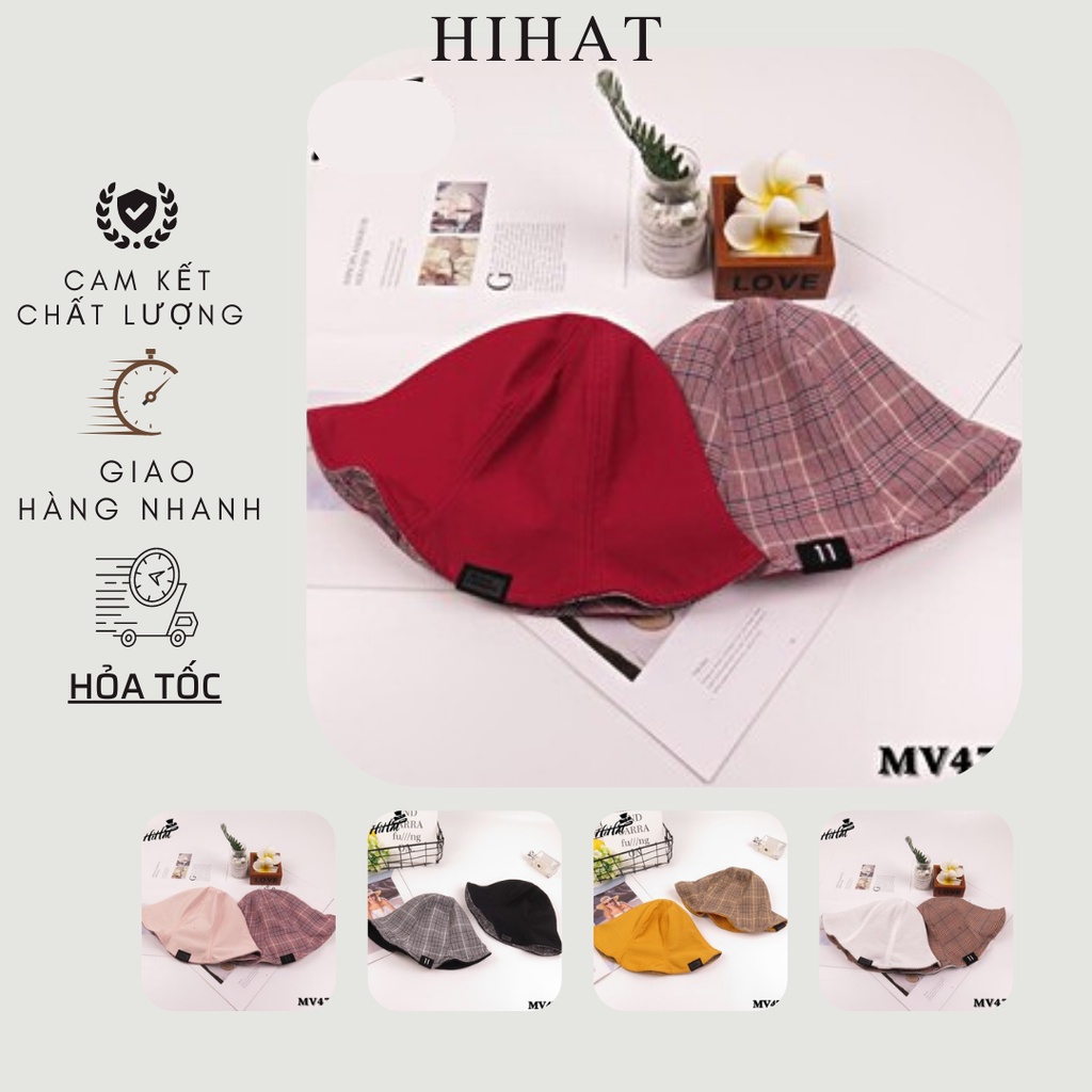 Mũ bucket hai mặt dáng cây nấm dễ thương phong cách dành cho nữ