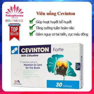 ✅ (CHÍNH HÃNG) Cevinton Forte – Giúp hoạt huyết, bổ não, ngừa tai biến não, nhồi máu cơ tim, đột quỵ, khí huyết kém
