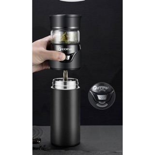 Bình pha trà kiêm bình giữ nhiệt đa năng inox 316 thương hiệu Edish của Đức cao cấp (450ml)