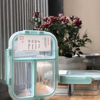 Hộp thuỷ tinh chia 3 ngăn Lock&lock