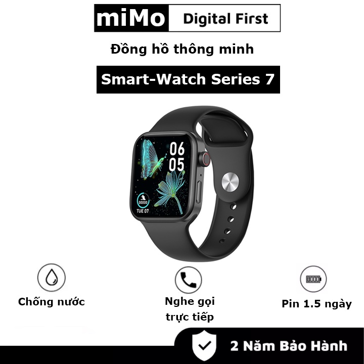 Đồng hồ thông minh, đồng hồ đeo tay Smart Watch Series 7 Màn To, Viền Siêu Mỏng, Cạnh Vuông Sang Trọng.