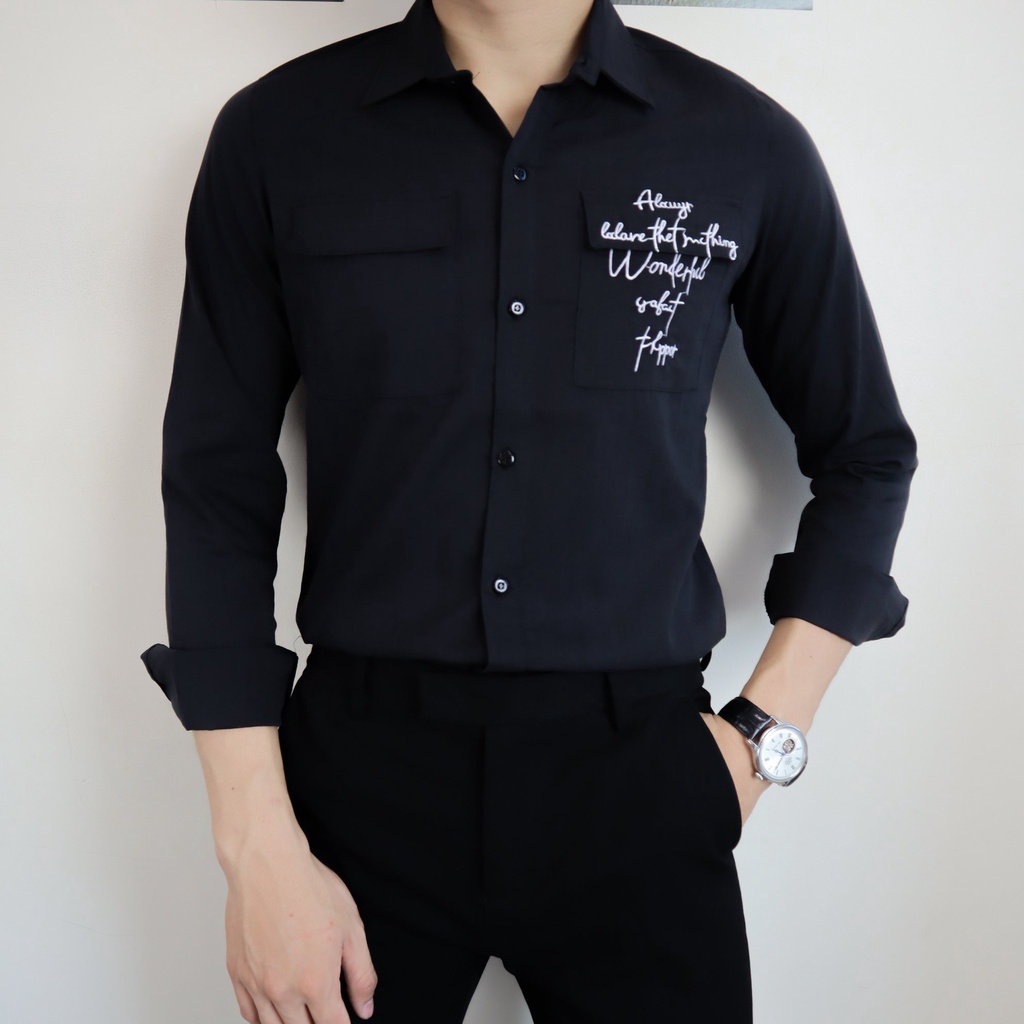 Áo sơ mi nam nữ unisex vải đũi kiểu dáng Hàn Quốc hợp thời trang nam tính dễ phối đồ | BigBuy360 - bigbuy360.vn