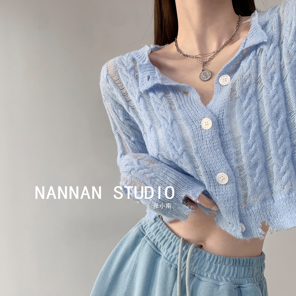 SUXI Áo Khoác Cardigan Dệt Kim Phong Cách Hàn Quốc Xinh Xắn Cho Nữ