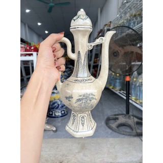 Nậm rượ.u men rạn giả cổ bát tràng